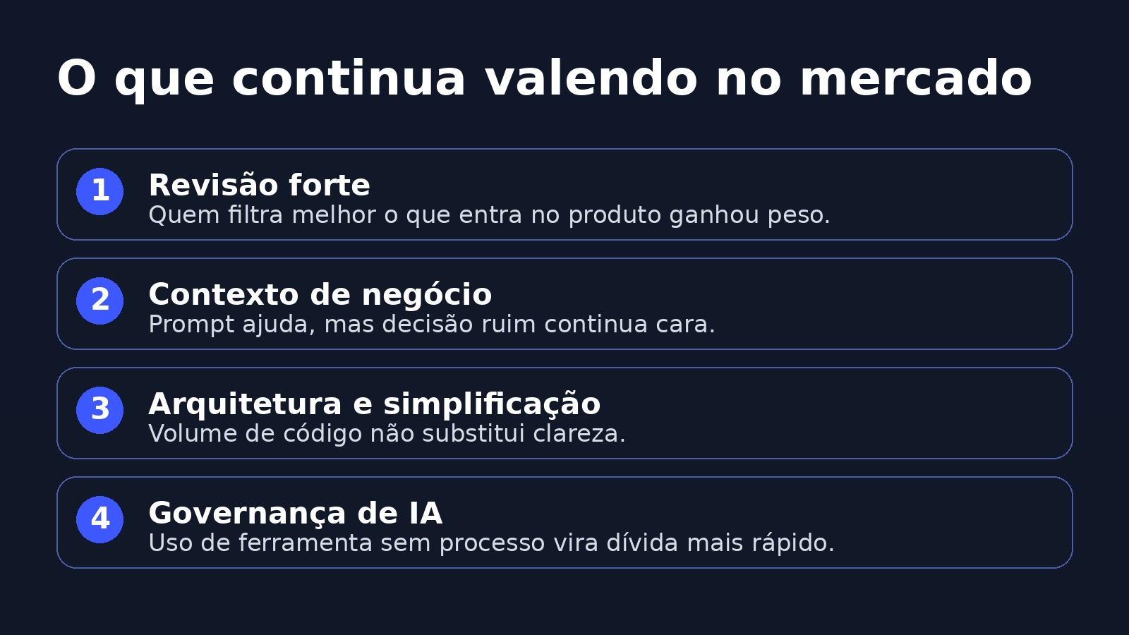 Checklist editorial mostrando o que o mercado continua valorizando na era de cortes e IA.