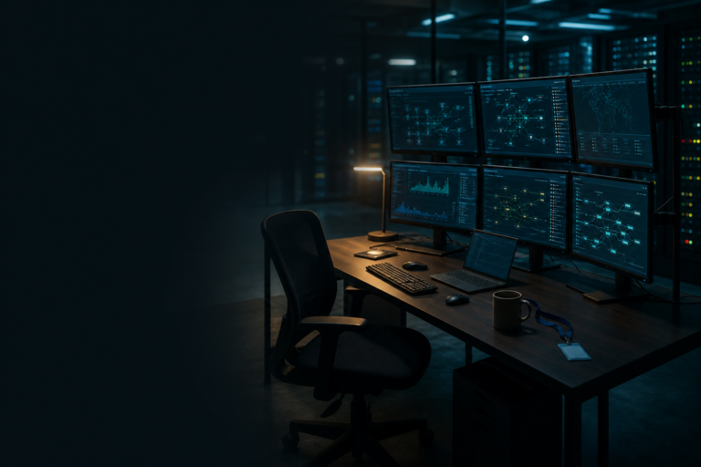 Capa editorial sobre operação de TI, trabalho invisível, bus factor baixo e dependência de um único sysadmin.