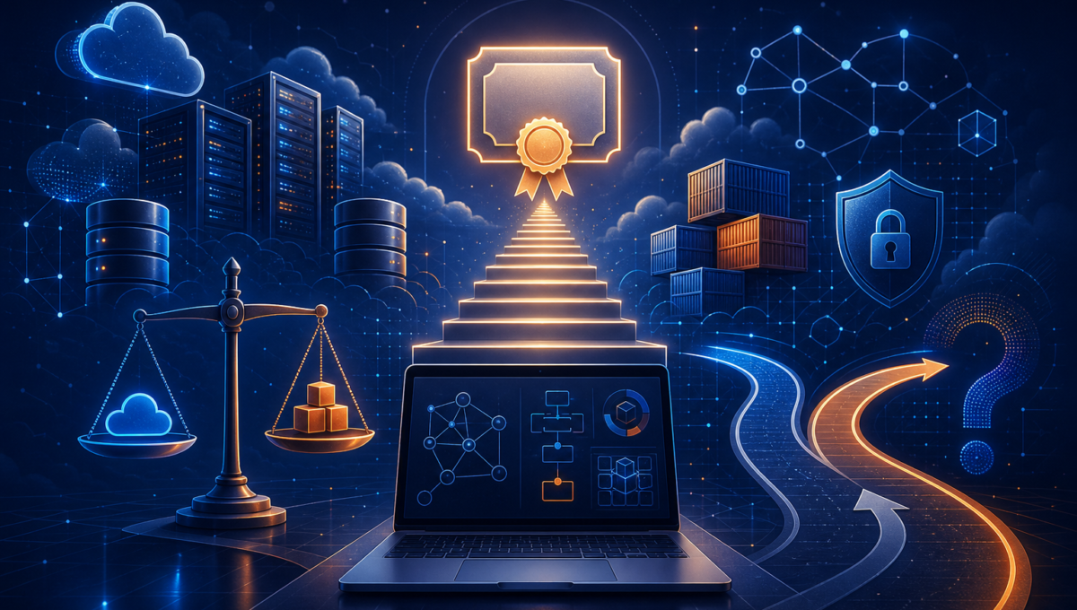 Ilustração de capa sobre certificação AWS e carreira em cloud em 2026