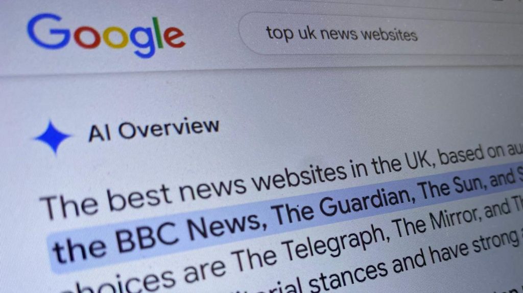 Exemplo de AI Overview do Google em tela de busca
