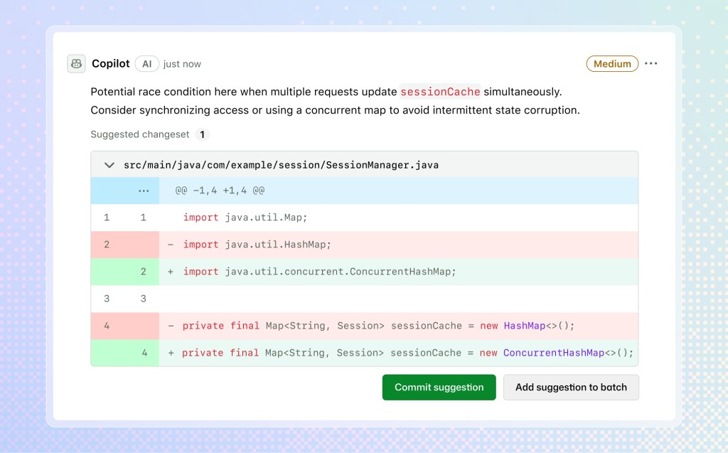Imagem oficial do GitHub sobre code review escalando com saída gerada por agentes