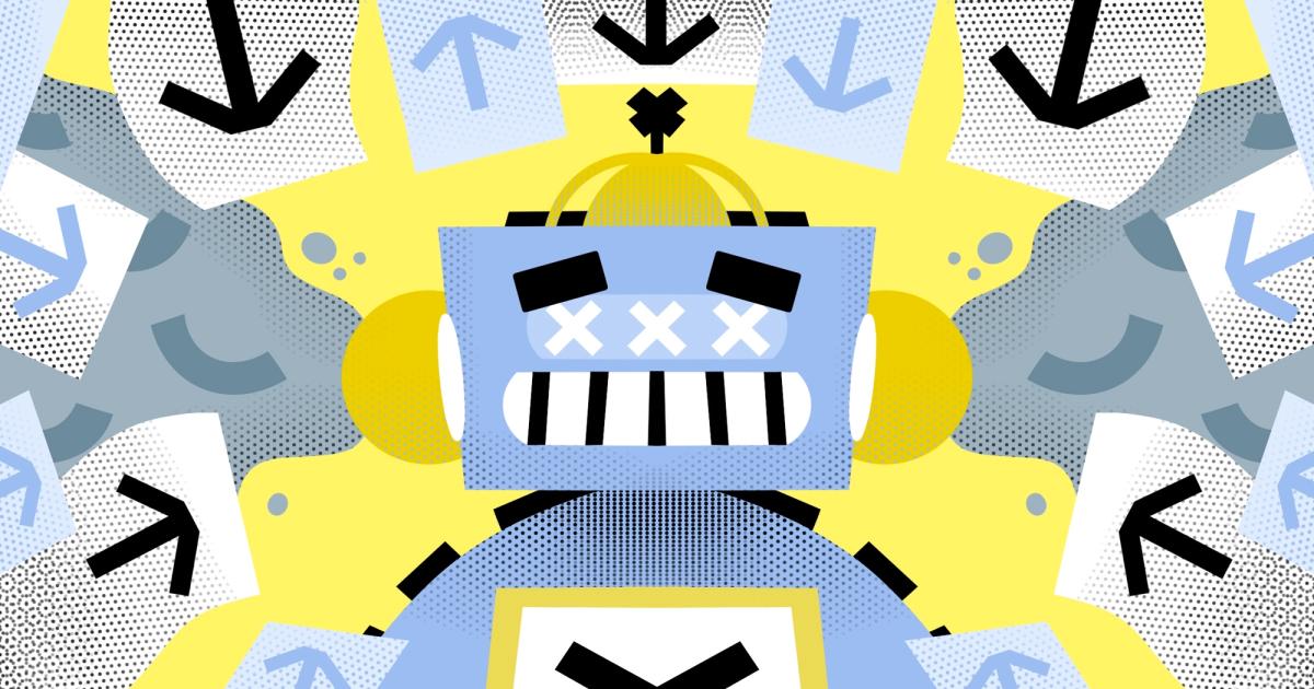 Ilustração editorial usada pelo Stack Overflow Blog para discutir o risco de agentes de IA com privilégios amplos