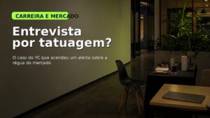 Capa do post sobre o caso de entrevista imediata em troca de tatuagem em uma startup do YC