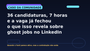 Capa editorial do Vivendo de TI sobre um caso recente que expôs ghost jobs no LinkedIn.
