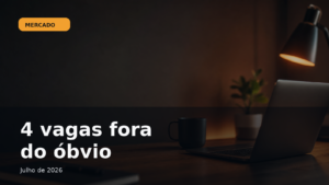 Capa editorial do Vivendo de TI com o texto 4 vagas fora do óbvio, sobre oportunidades de tecnologia em 2026.