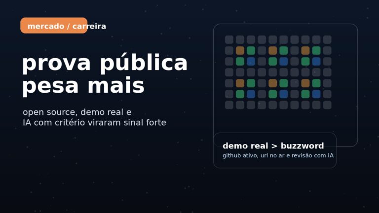 Capa editorial do Vivendo de TI sobre o novo filtro de vagas em TI, com foco em prova pública de trabalho.
