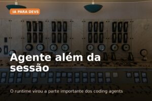 Capa do Vivendo de TI sobre agentes de código que continuam trabalhando além de uma única sessão.