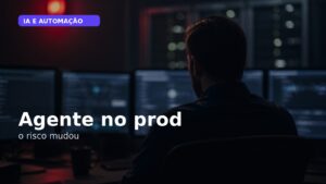 Capa editorial do Vivendo de TI sobre coding agents com acesso real a produção.