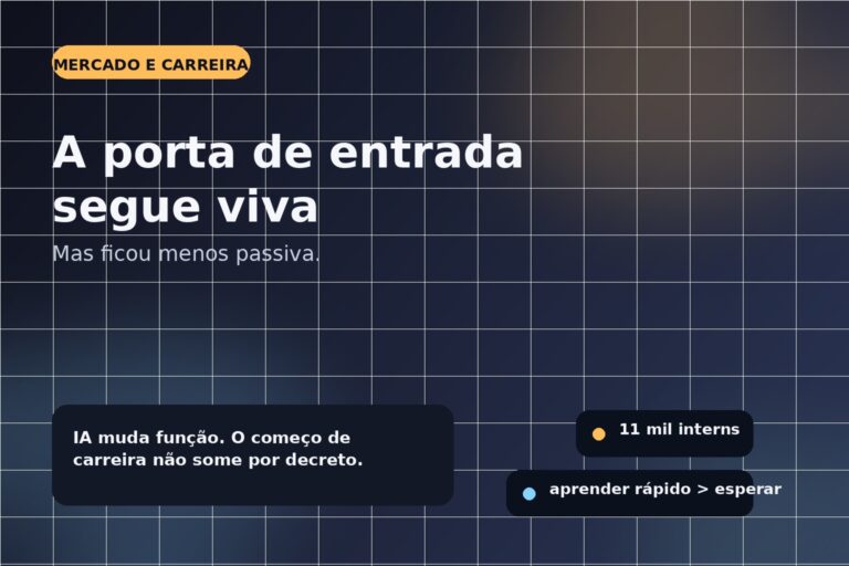 Capa editorial do Vivendo de TI dizendo que a porta de entrada em TI não morreu, mas ficou menos passiva.