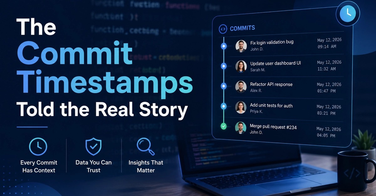 Imagem de fonte do DEV Community com a manchete The Commit Timestamps Told the Real Story, usada como prova visual do caso aberto.
