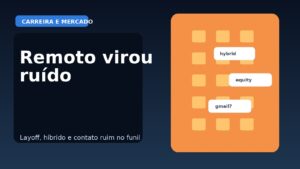 Capa editorial do Vivendo de TI sobre a escassez de vagas remotas e o ruído na inbox de quem busca recolocação em 2026.