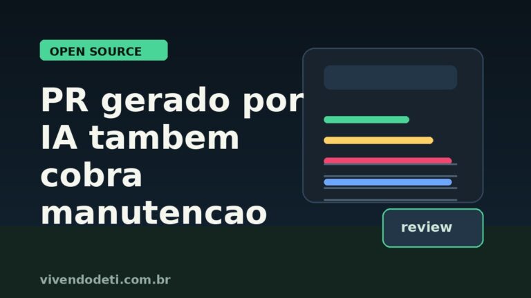 Capa editorial sobre PR gerado por IA e manutenção de projetos open source