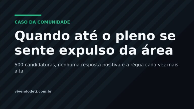 Card editorial com o título: Quando até o pleno se sente expulso da área