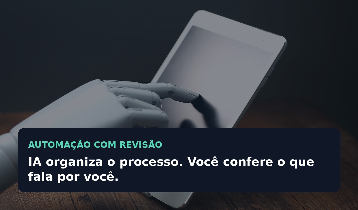 Card editorial: IA organiza a busca, mas a candidatura precisa de revisão humana.
